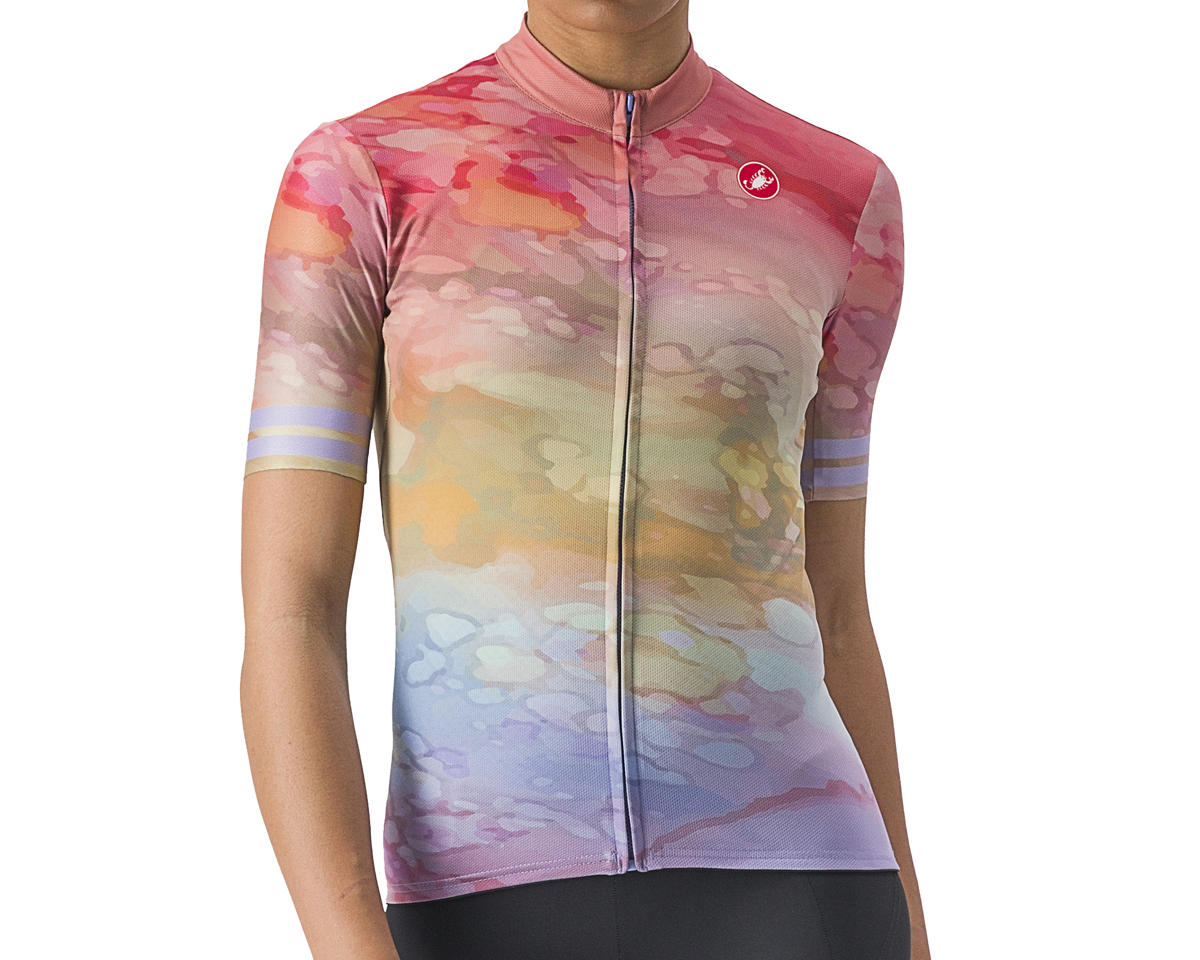 Castelli Women S Marmo Short Sleeve Jersey Multicolor Violet Mist