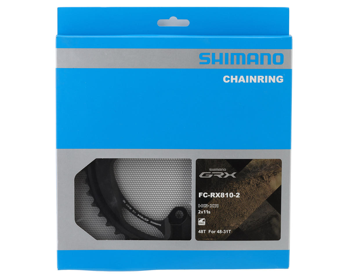 Shimano Grx Fc Rx Chainring Black Mm Asymmetric Bcd X