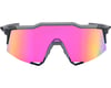 Image 2 for 100% Speedcraft Sunglasses: Soft Tact Graphite Frame with Purple Multilayer Mirr