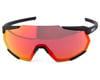 100% Racetrap Sunglasses (Soft Tact Black) (HiPER Red Multilayer Mirror)