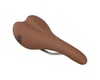 All-City Gonzo Perforated Leather Saddle (Brown) (CrN/Ti Alloy Rails) (136mm)
