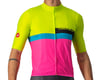 Image 1 for Castelli A Blocco Short Sleeve Jersey (Electric Lime/Black/Blue/Magenta)