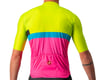 Image 2 for Castelli A Blocco Short Sleeve Jersey (Electric Lime/Black/Blue/Magenta)