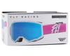 Image 3 for Fly Racing Youth Zone Goggles (Pink/White) (Sky Blue Mirror/Smoke Lens)