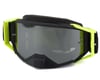 Fly Racing Zone Pro Goggles (Black/Hi-Vis) (Silver Mirror/Smoke Lens) (w/ Post)