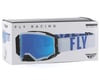 Image 3 for Fly Racing Zone Pro Goggles (White/Blue) (Sky Blue Mirror/Smoke Lens) (w/ Post)