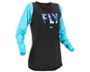 Image 1 for Fly Racing Women's Lite Jersey (Black/Aqua) (2XL)