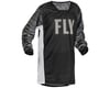 Image 1 for Fly Racing Youth Kinetic Mesh Jersey (Black/White/Grey) (Youth XL)