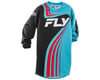 Image 1 for Fly Racing Youth F-16 Long Sleeve Jersey (Cyan/Black/Red) (Youth S)