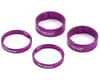 Reverse Components Ultralight Headset Spacer Set  (Purple) (4)
