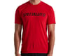 Specialized Men's Wordmark T-Shirt (Flo Red) (S)