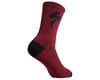 Image 2 for Specialized Merino Midweight Tall Logo Socks (Maroon) (L)