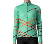 Castelli Women's Diagonal Long Sleeve Jersey FZ (Jade Green/Brilliant Pink) | product-related