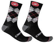 Castelli Rombo 18 Socks (Black/Dark Grey/Red) | product-related