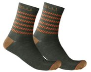 Castelli Go 15 Socks (Miitary Green/Olive Green/Fiery Red) | product-also-purchased