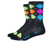 DeFeet Wooleator Hi-Top Sock (Argyle Charcoal/Orange/Blue/Green/Pink) | product-related