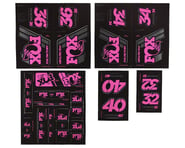 Fox Suspension Heritage Decal Kit for Forks & Shocks (Pink) | product-related