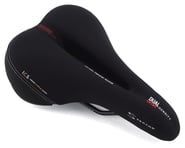 Serfas Dual Density Men's Saddle w/ Cutout (Black) (Steel Rails) (Lycra Cover) | product-related