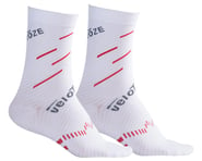 VeloToze Active Compression Cycling Socks (White/Red) | product-related