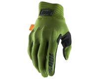 100% Cognito D30 Full Finger Gloves (Army Green/Black) (M)