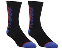 100% Rhythm Merino Wool Socks (Black/Blue)
