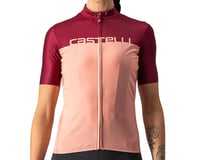 Castelli Women's Velocissima Short Sleeve Jersey (Blush/Bordeaux) (L)