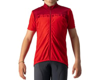 Castelli Youth Neo Prologo Short Sleeve Jersey (Red/Pro Red)