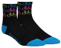 DeFeet Aireator 3" D-Logo Socks (Cool Bikes-Pink)