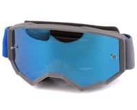 Fly Racing Youth Zone Goggles (Grey/Blue) (Sky Blue Mirror/Smoke Lens)