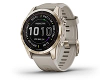 Garmin Fenix 7S Sapphire Solar GPS Smartwatch (Cream Gold Ti + Light Sand Band)