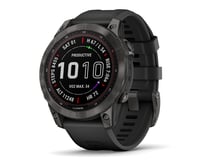 Garmin Fenix 7 Sapphire Solar GPS Smartwatch (Carbon Grey DLC Ti + Black Band) (7 | 47mm Case)