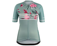 Louis Garneau Women's District 2 Short Sleeve Jersey (Grey Flowers) (S)