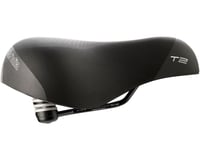 Selle Italia T2 Flow Saddle (Black) (Steel Rails) (L2) (233mm)