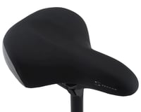 Serfas Tailbones Comfort Hybrid Saddle (Black) (Steel Rails) (Vinyl Cover)