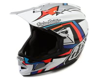 Troy Lee Designs D4 Composite Full Face Helmet (Frames White/Silver)