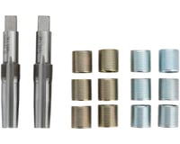 Unior Proprietary Pedal Tap & Thread Insert Set (Brass/Silver) (9/16")