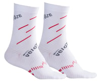 VeloToze Active Compression Cycling Socks (White/Red) (L/XL)
