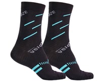 VeloToze Active Compression Wool Socks (Black/Blue)