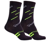 VeloToze Active Compression Wool Socks (Black/Yellow)