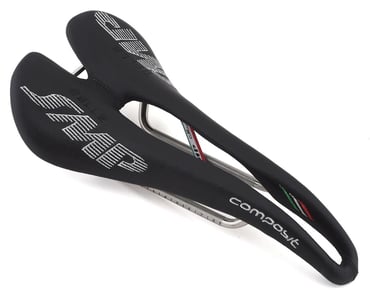 Selle SMP Stratos Saddle (Black) (AISI 304 Rails) (131mm