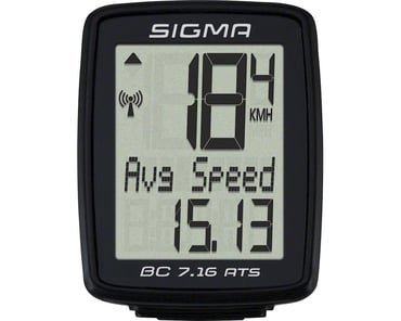 Black/White Sigma Pure 1 ATS Wireless Cycling Computer