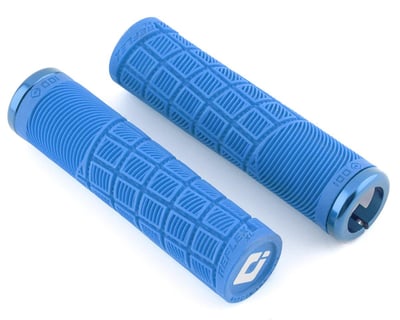 Absolute Black Silicone MTB Grips Blue - Fishface Cycles