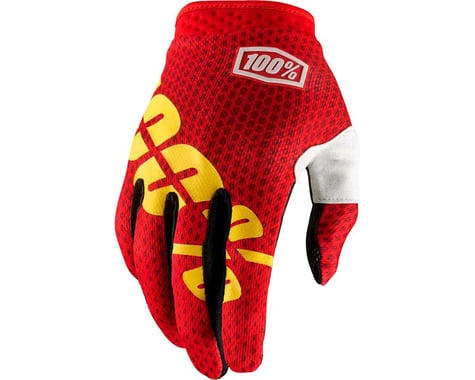 100% iTrack Full Finger Glove (Fire Red)