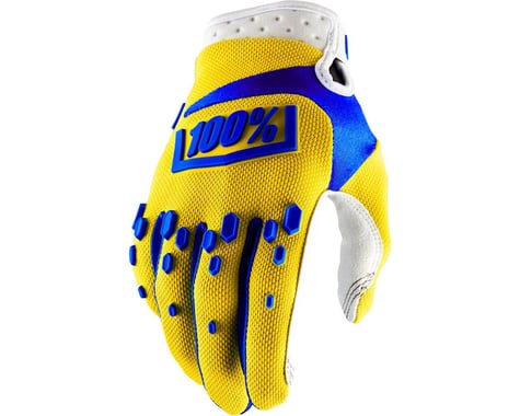100% Airmatic Full Finger Glove (Yellow)