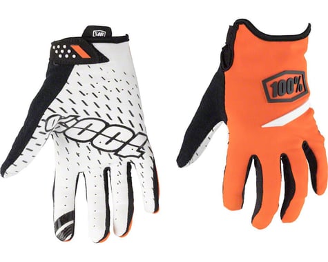 100% Ridecamp Men's Full Finger Glove (Orange)