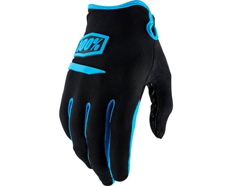 100% Ridecamp Men's Full Finger Glove (Black/Blue)