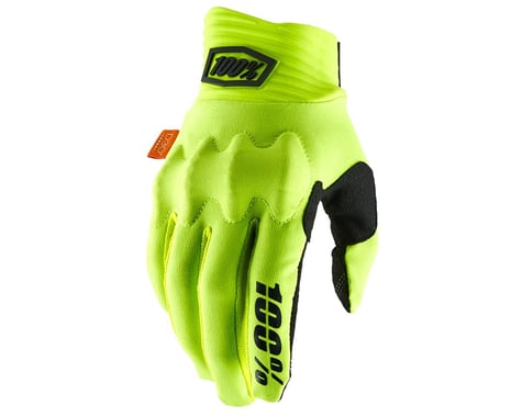 100% Cognito D30 Full Finger Gloves (Fluo Yellow/Black) (XL)