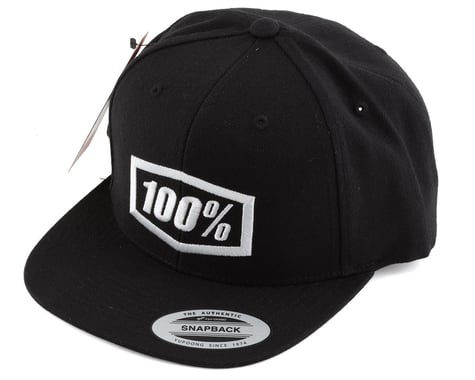 100% ESSENTIAL Snapback Hat (Black) (Universal Adult)