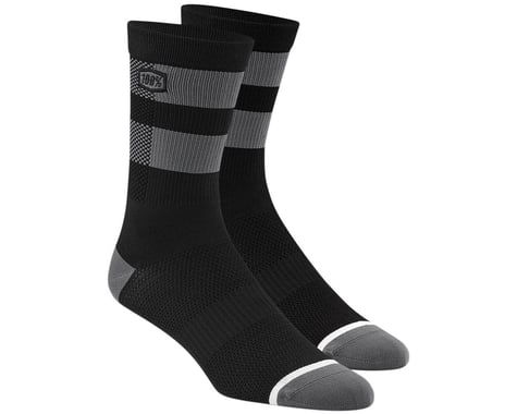 100% Flow Socks (Black/Grey)