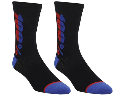 100% Rhythm Merino Socks (Black/Blue) (S/M)